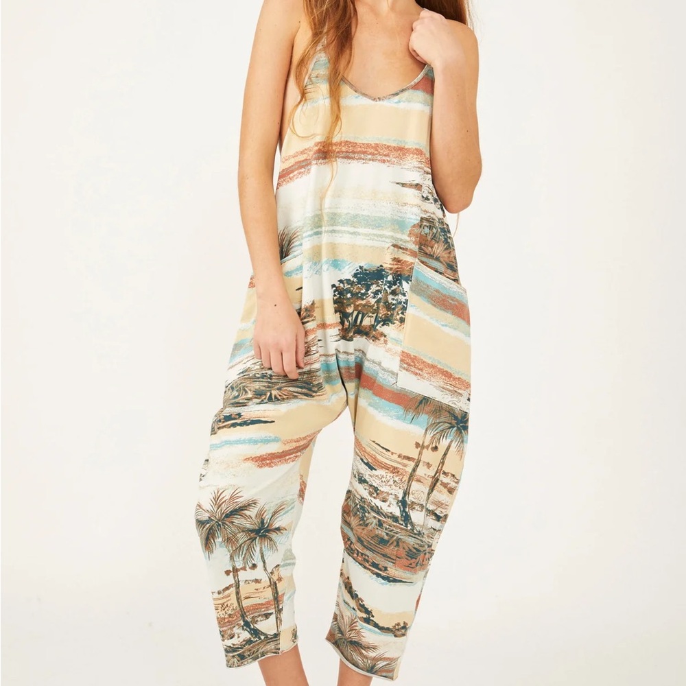 RARE PRINT - FP HotShot Onesie - Seaside Combo Tropical Print M